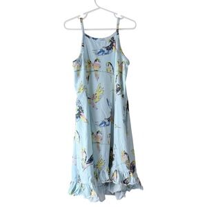 SOLD
Tea Collection Girls Light Blue Parakeet Bird Print Ruffle High Low